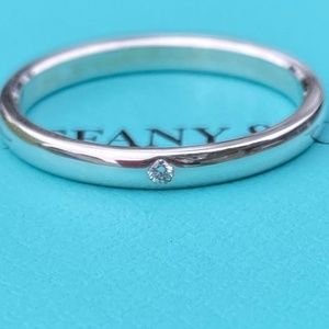 Tiffany & Co Sterling Silver Diamond Ring
